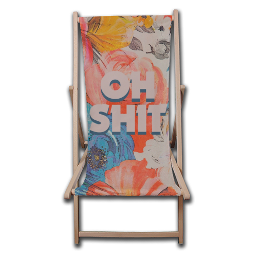 All The Swears no.2 - canvas deck chair by Giddy Kipper