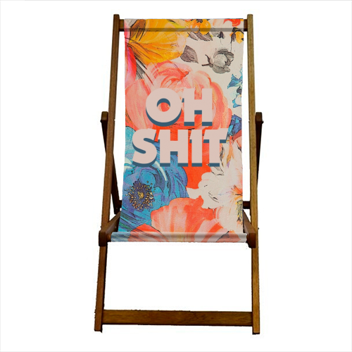 All The Swears no.2 - canvas deck chair by Giddy Kipper