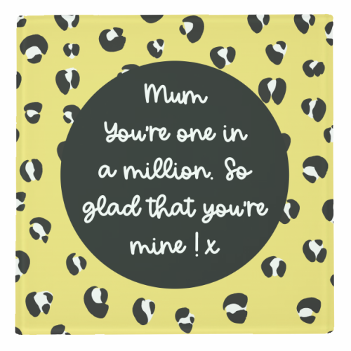 One In A Million Mum - personalised beer coaster by Adam Regester