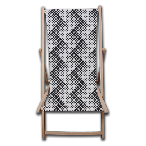 black white zig - canvas deck chair by Anastasios Konstantinidis