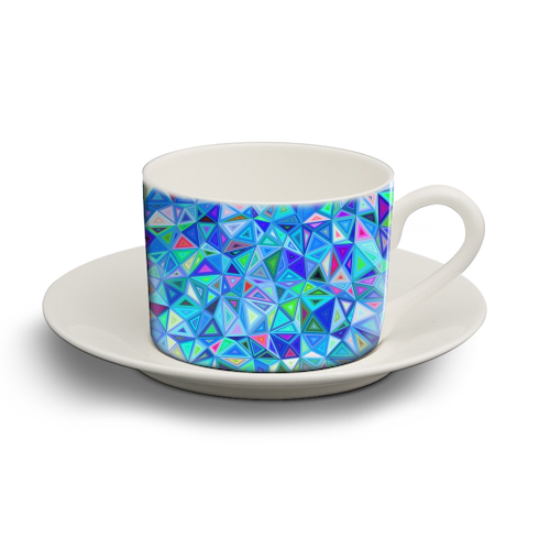 mosaic pattern - personalised cup and saucer by Anastasios Konstantinidis