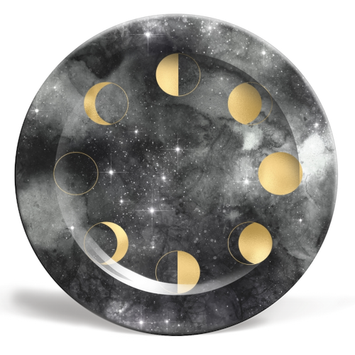 Ceramic plate with phase moons