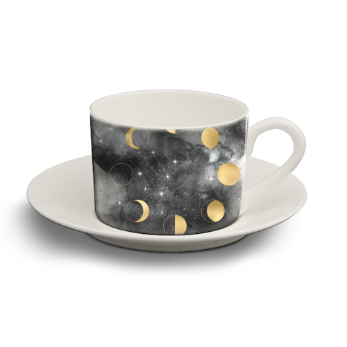 Moon phases - personalised cup and saucer by Anastasios Konstantinidis