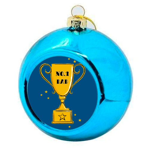 No.1 Dad Trophy - colourful christmas bauble by Adam Regester