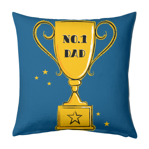 No.1 Dad Trophy - designed cushion by Adam Regester