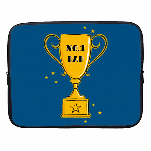No.1 Dad Trophy - designer laptop sleeve by Adam Regester