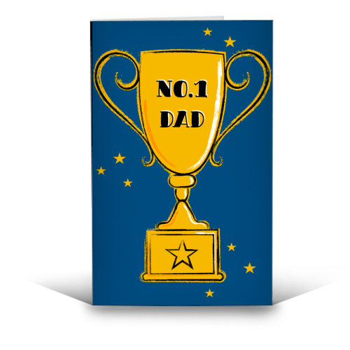 No.1 Dad Trophy - funny greeting card by Adam Regester