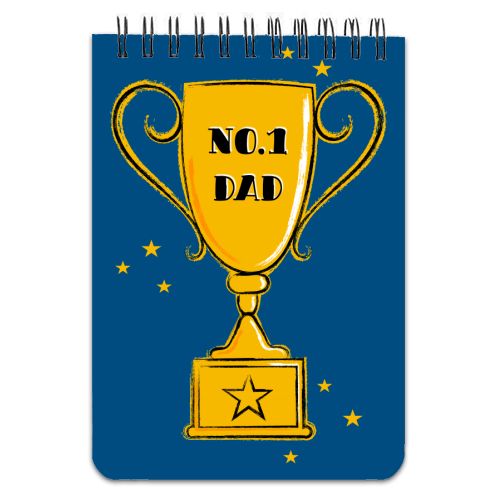 No.1 Dad Trophy - personalised A4, A5, A6 notebook by Adam Regester