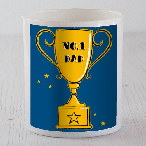 No.1 Dad Trophy - scented candle by Adam Regester