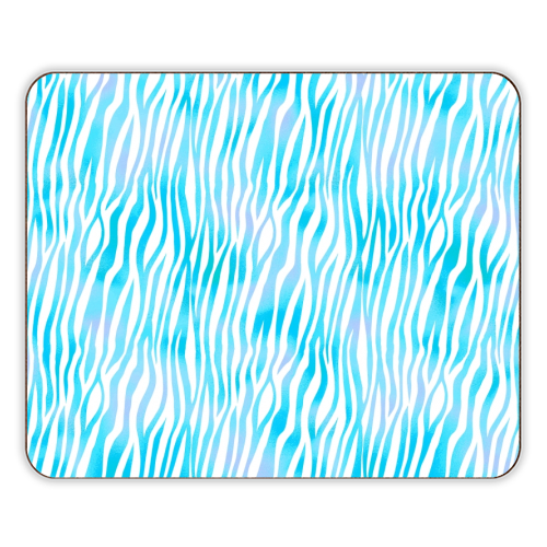turquoise zebra pattern - designer placemat by Anastasios Konstantinidis