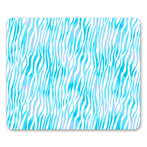 turquoise zebra pattern - funny mouse mat by Anastasios Konstantinidis