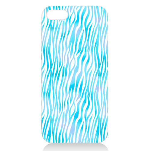turquoise zebra pattern - unique phone case by Anastasios Konstantinidis