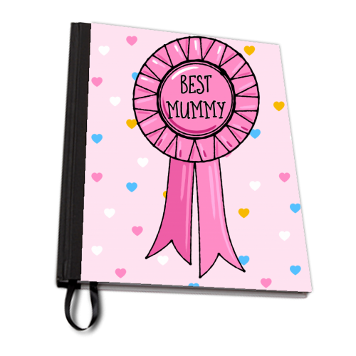 Best Mummy Rosette (heart background) - personalised A4, A5, A6 notebook by Adam Regester
