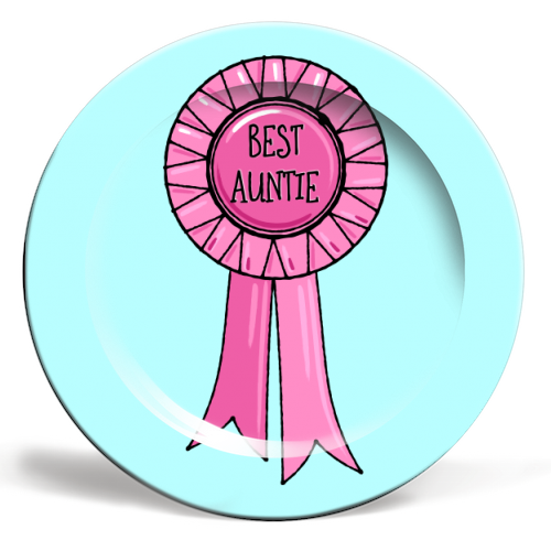 Best Auntie Rosette - ceramic dinner plate by Adam Regester