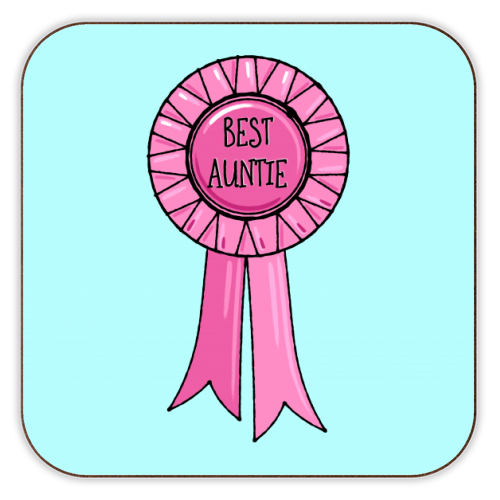 Best Auntie Rosette - personalised beer coaster by Adam Regester