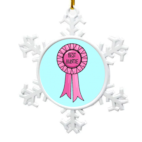 Best Auntie Rosette - snowflake decoration by Adam Regester