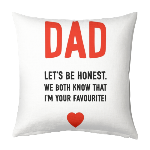 Let's Be Honest Dad - designed cushion by Adam Regester