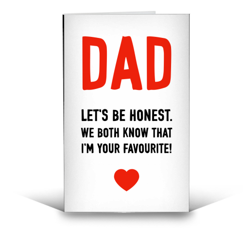 Let's Be Honest Dad - funny greeting card by Adam Regester