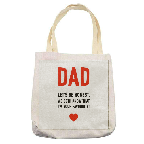Let's Be Honest Dad - printed tote bag by Adam Regester