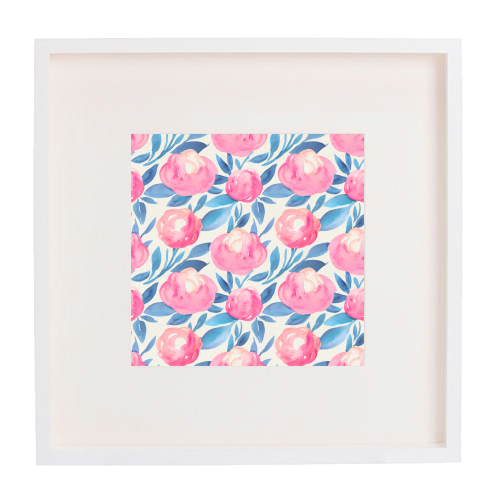 pink flowers - framed poster print by Anastasios Konstantinidis