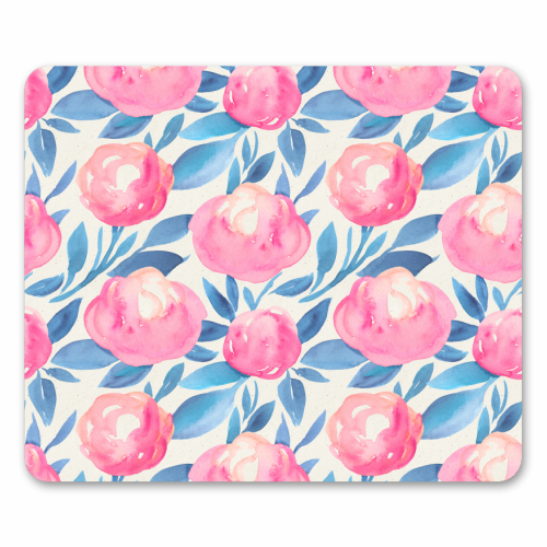pink flowers - funny mouse mat by Anastasios Konstantinidis