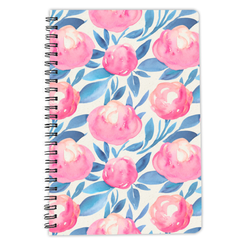 pink flowers - personalised A4, A5, A6 notebook by Anastasios Konstantinidis