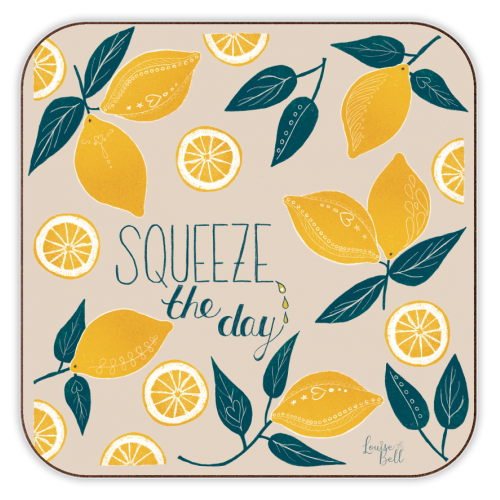 Squeeze the day - personalised beer coaster by Louise Bell