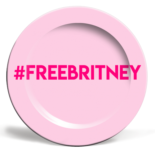 #FREEBRITNEY - ceramic dinner plate by Lilly Rose