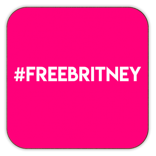 #FREEBRITNEY - personalised beer coaster by Lilly Rose