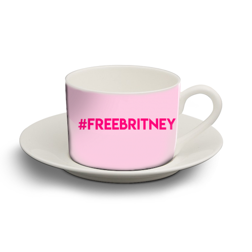 #FREEBRITNEY - personalised cup and saucer by Lilly Rose