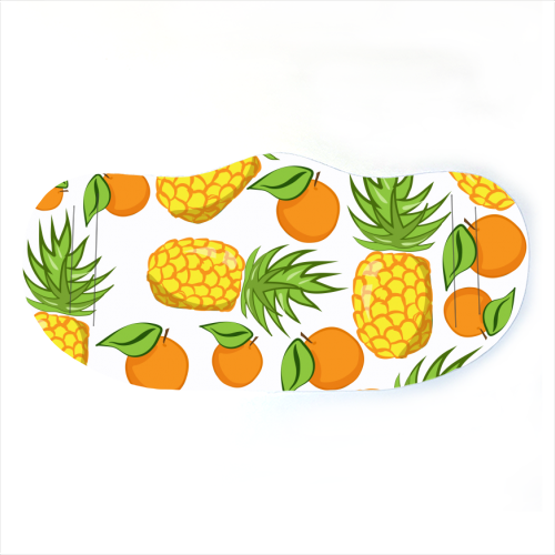 pineapple and oranges - face cover mask by Anastasios Konstantinidis