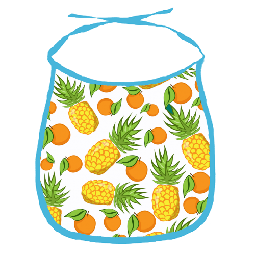 pineapple and oranges - funny baby bib by Anastasios Konstantinidis