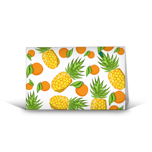 pineapple and oranges - funny greeting card by Anastasios Konstantinidis