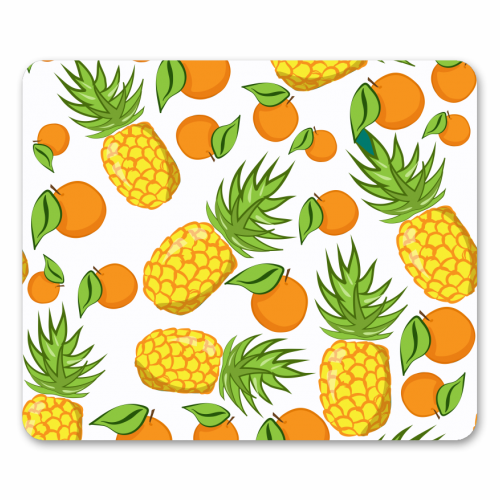 pineapple and oranges - funny mouse mat by Anastasios Konstantinidis