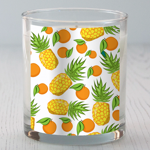 pineapple and oranges - scented candle by Anastasios Konstantinidis