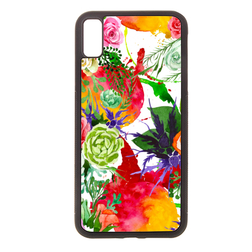 watercolor colorful flowers - stylish phone case by Anastasios Konstantinidis