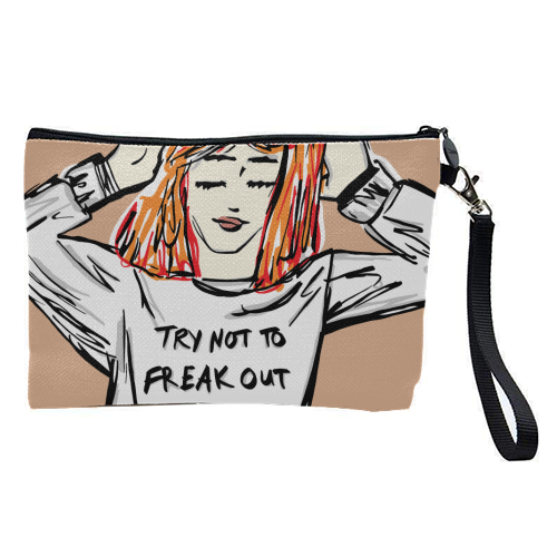 Try Not To Freak Out - pretty makeup bag by Bec Broomhall