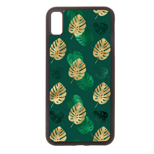 green and gold leaves pattern - stylish phone case by Anastasios Konstantinidis
