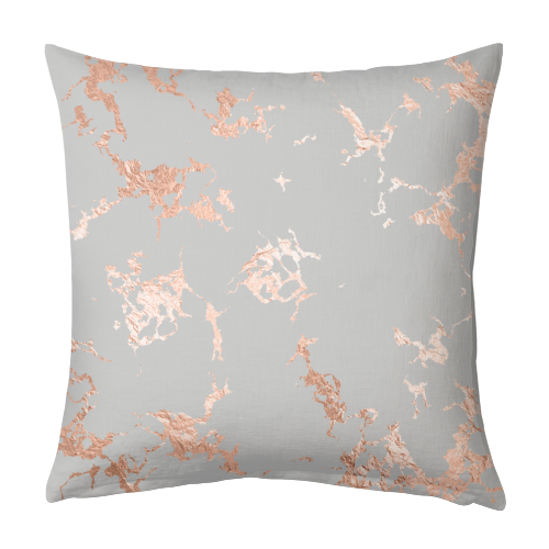 gray rosegold marble - designed cushion by Anastasios Konstantinidis