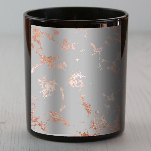 gray rosegold marble - scented candle by Anastasios Konstantinidis