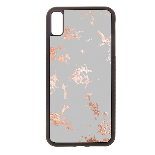 gray rosegold marble - stylish phone case by Anastasios Konstantinidis