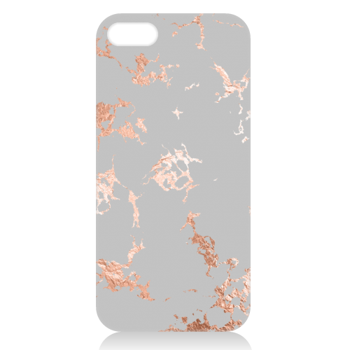 gray rosegold marble - unique phone case by Anastasios Konstantinidis