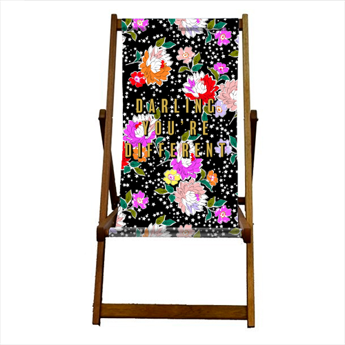 DARLING YOU'RE DIFFERENT - canvas deck chair by PEARL & CLOVER
