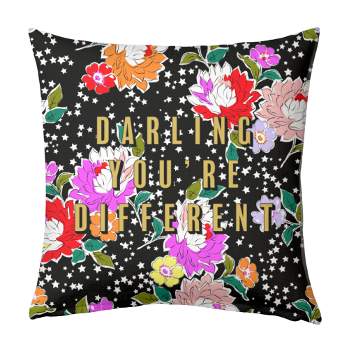 DARLING YOU'RE DIFFERENT - designed cushion by PEARL & CLOVER