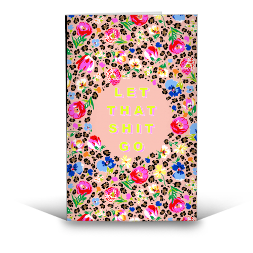 LET THAT SHIT GO - funny greeting card by PEARL & CLOVER