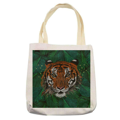 STARLIGHT TIGER - printed tote bag by PEARL & CLOVER