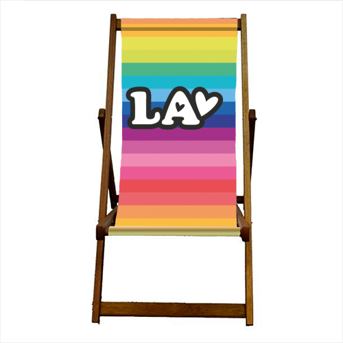 RAINBOW LA - canvas deck chair by The Boy and the Bear