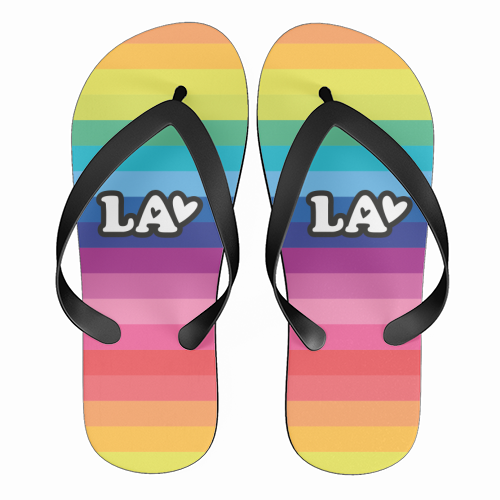 RAINBOW LA - funny flip flops by The Boy and the Bear