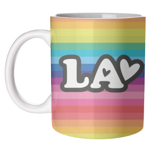 RAINBOW LA - unique mug by The Boy and the Bear