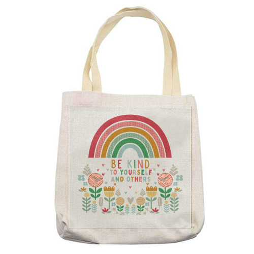 Be Kind - printed tote bag by sarah morley